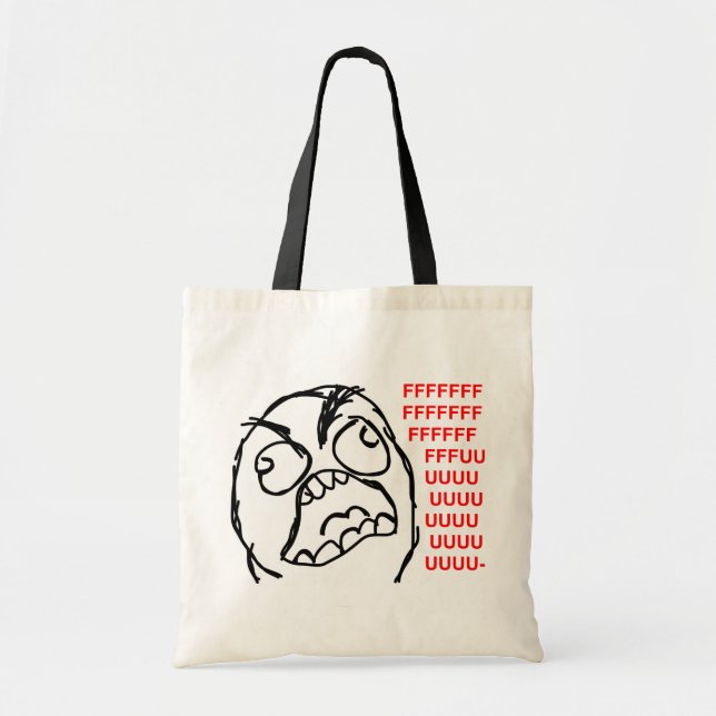 rage face rage comic meme lol rofl tote bag (Front)