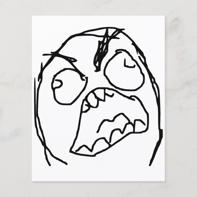 Rage Guy Angry Fuu Fuuu Rage Face Meme (Front)