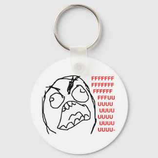Rage Guy Angry Fuu Fuuu Rage Face Meme Key Ring