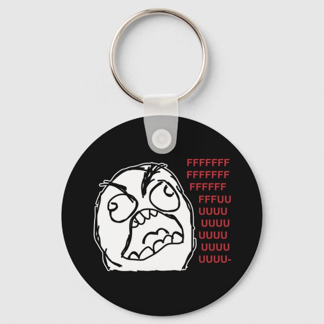 Rage guy fuuu fuuuu key ring (Front)