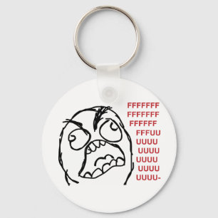 Rage guy fuuu fuuuu key ring