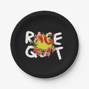 Rage Quit Paper Plate