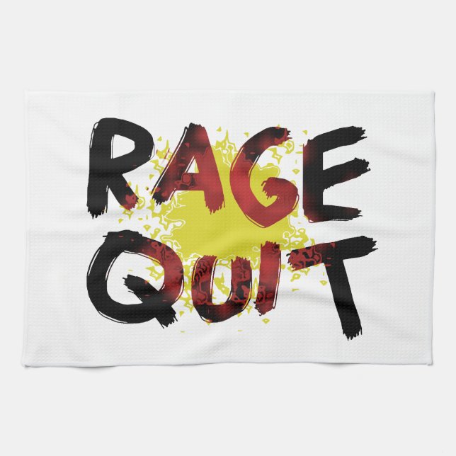 Rage Quit Tea Towel (Horizontal)