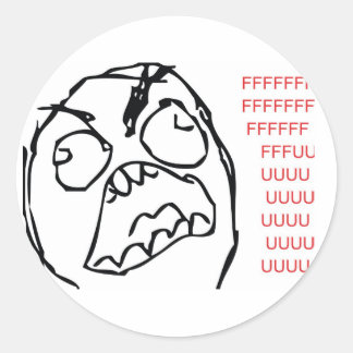 Rage Troll Classic Round Sticker