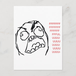 Rage Troll Postcard