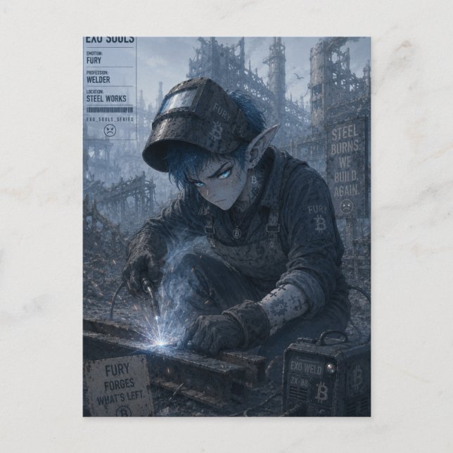 Rage / Welder / Steel Works  Postcard (Front)