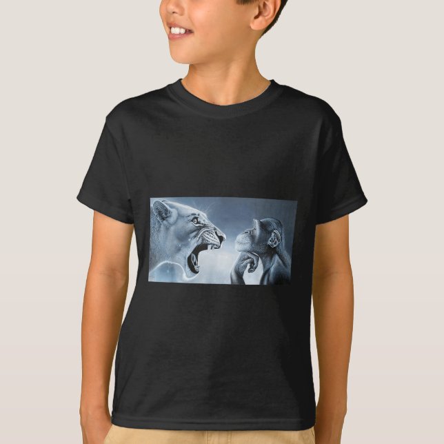 Ragebait Meme, Lion Monkey, Monkey And Lion Meme M T-Shirt (Front)