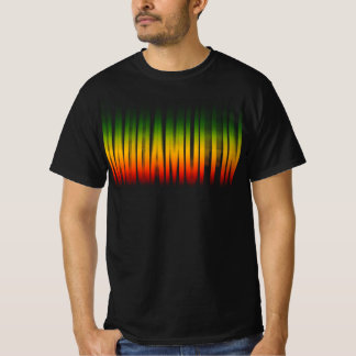 Raggamuffin Blurred Effect Typography Rasta Reggae T-Shirt