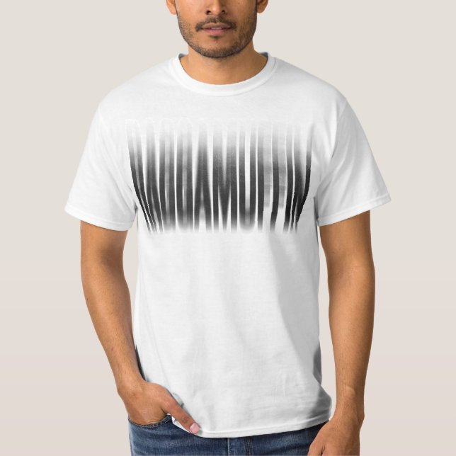 Raggamuffin Blurred Effect Typography Reggae T-Shirt (Front)