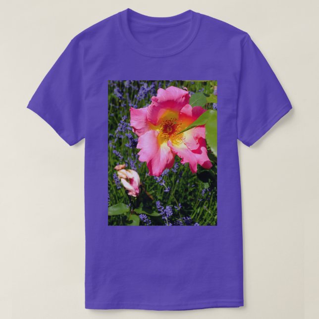 Ragged Pink Rose T-Shirt (Design Front)