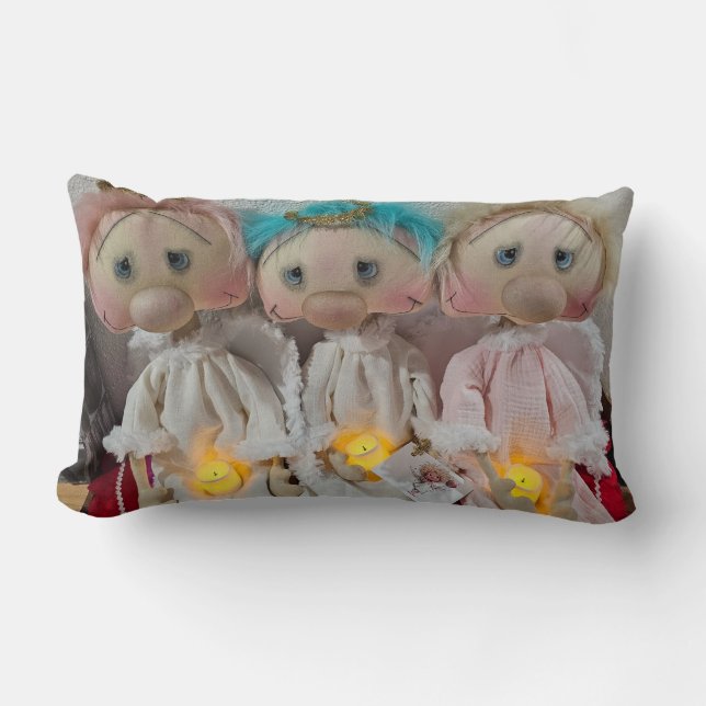 Raggedy Angels Blessing Lumbar Cushion (Front)