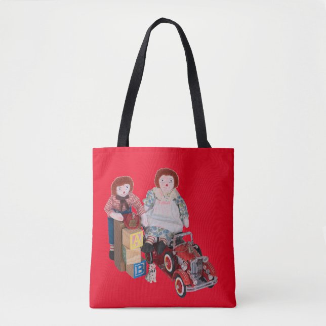 Raggedy Ann & Andy dolls with toys Tote Bag (Front)