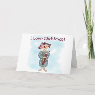 Raggedy Ann Christmas Holiday Card