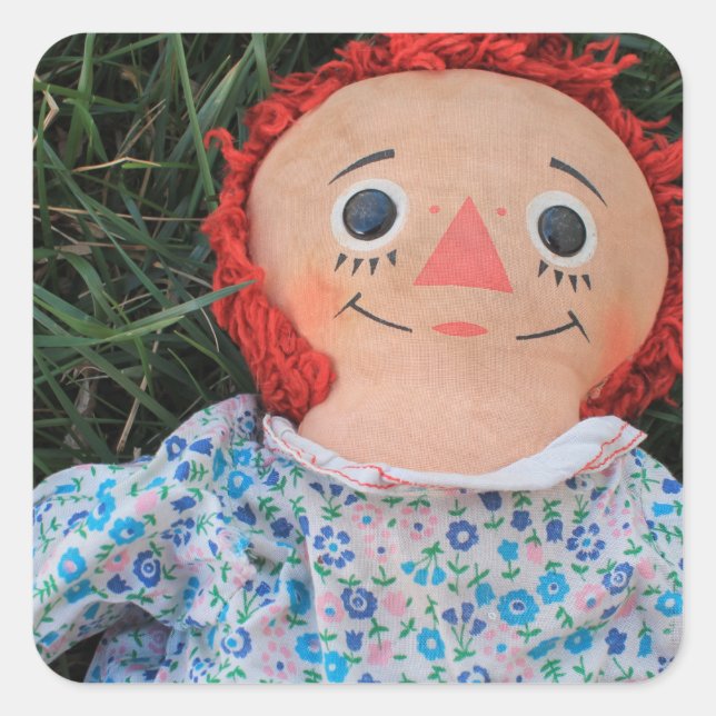 Raggedy Ann Doll 1 Square Sticker (Front)