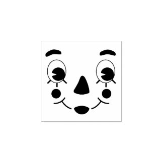Raggedy Ann Doll Face Rubber Stamp