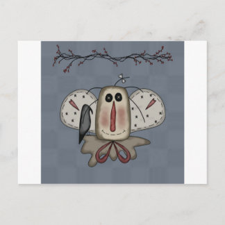 Raggedy Annie Doll With Crow Postcard