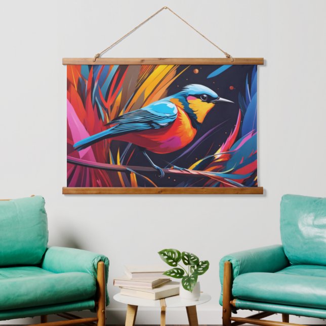 Raggiana Bird Wall Tapestry (Living Room)