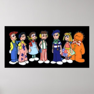 Raggy dolls cartoon poster