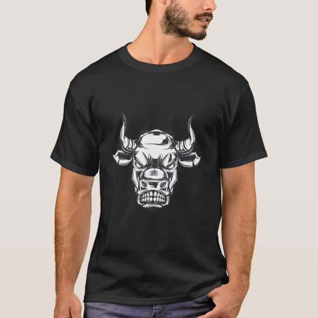 Raging Bull Vintage Style Bull T-Shirt (Front)