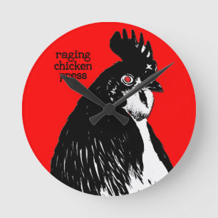 Raging Chicken Press Clock