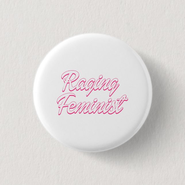 Raging Feminist Doll  3 Cm Round Badge (Front)