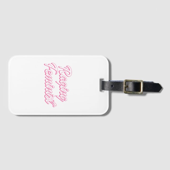 Raging Feminist Doll  Luggage Tag (Front Horizontal)