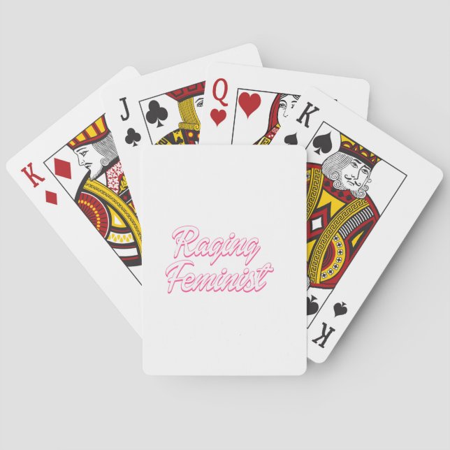 Raging Feminist Doll  Playing Cards (Back)