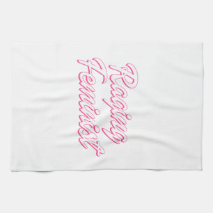 Raging Feminist Doll  Tea Towel
