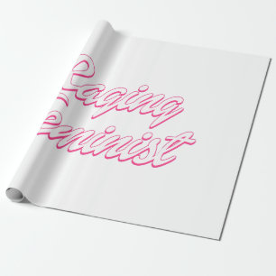 Raging Feminist Doll Wrapping Paper