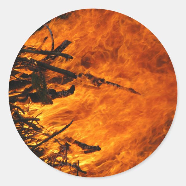 Raging Fire Classic Round Sticker (Front)