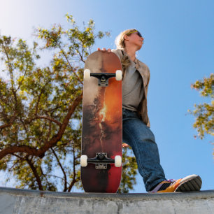 Raging Fury Abstract Art Skateboard