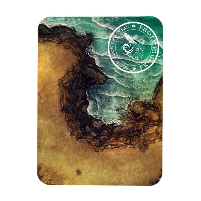 Raging Sea Cliff Magnet (Vertical)