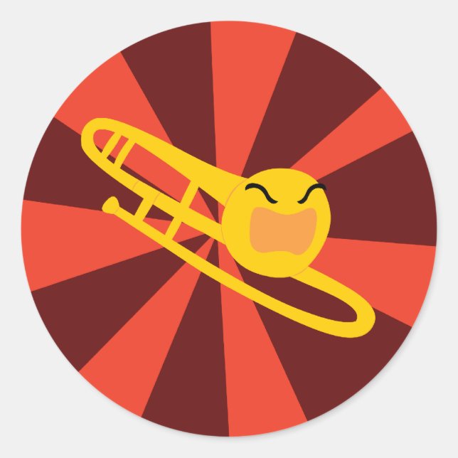 Raging Trombone Classic Round Sticker (Front)