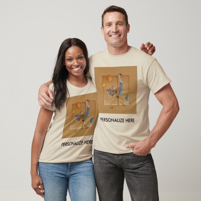 Raglan Sleeve Tees - Carousel Ostrich (Unisex)