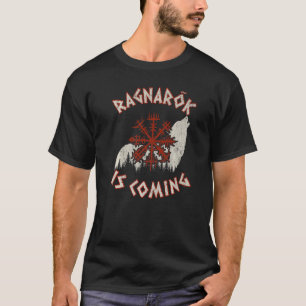 Ragnarok Is Coming Wolf Vegvisir Viking Vikings T-Shirt