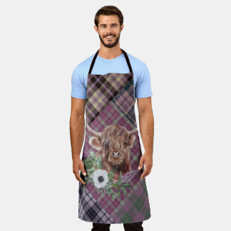 Rags of Plaids with Highland Cow Apron