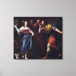 Rahab and the Emissaries of Joshua Canvas Print