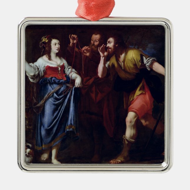 Rahab and the Emissaries of Joshua Metal Tree Decoration (Front)