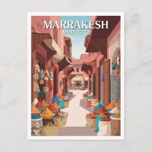 Rahba Kedima Spice Square and Souk Marrakesh Postcard