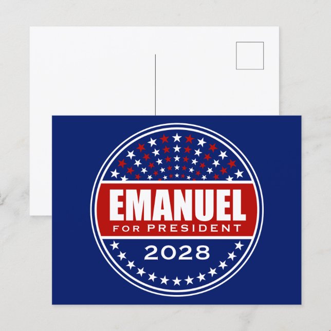 Rahm Emanuel for President 2028 Postcard (Front/Back)