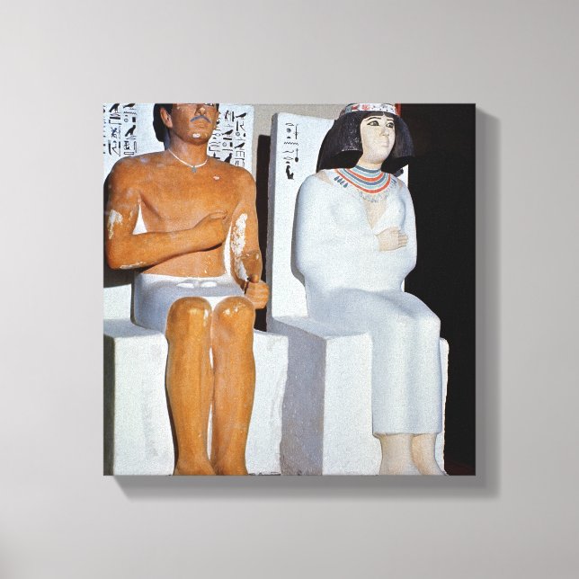 Rahotep and his Wife, Nofret, from Meydum Canvas Print (Front)