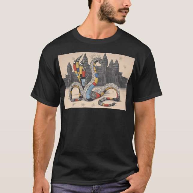 Rahu Abstract At Angkor Wat T-Shirt (Front)