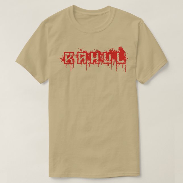 Rahul  First Name Halloween Costume Personalized  T-Shirt (Design Front)