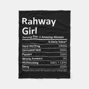Rahway Girl Nj New Jersey Funny City Home Roots Us Fleece Blanket