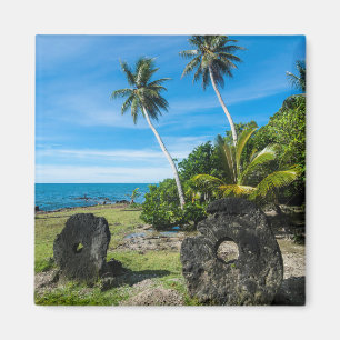 Rai Stones On Yap Island Magnet