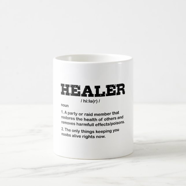 RAID HEALER Funny Gamer Gaming Video Gamer Girl Coffee Mug (Center)
