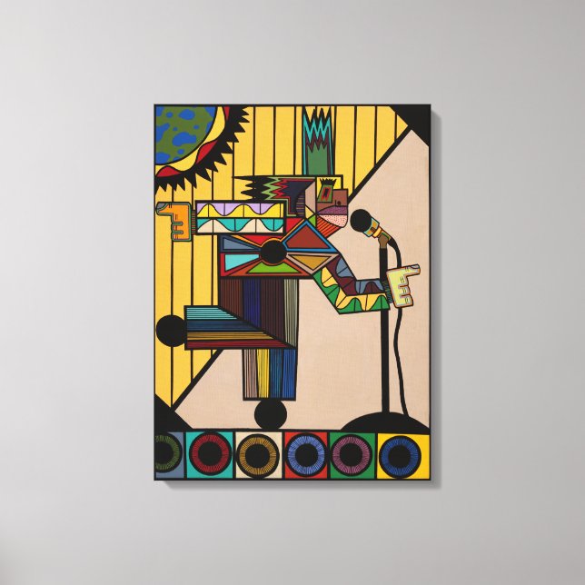 "Raid I Blues" by Ruchell Alexander Canvas Print (Front)