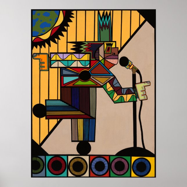 "Raid I Blues" by Ruchell Alexander Poster (Front)