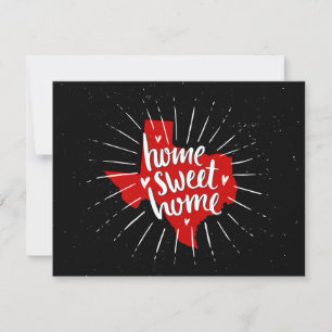 Raider Red and Black Home Sweet Home - Texas Card
