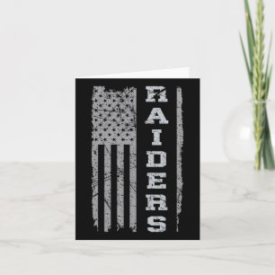Raiders Name Usa Flag Gift Men Women Boy Girl  Card
